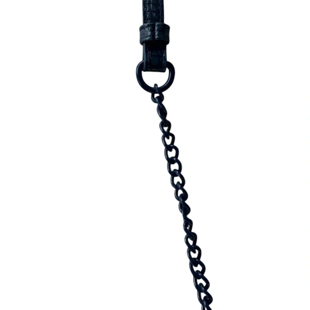 Steve Madden Blue Magenta Chain Crossbody Handbag - Picture 9 of 15